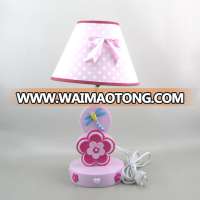 High quality table lamp pink flower shape led reading bed lamps for children