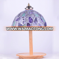 Amethyst Decorative Light Slice Tiffany Art Table Lamp home Reading Lamp Crystal Lighting