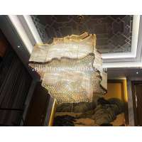 2019 new chandelier gold golden pendant lamp design hotel lobby ceiling light modern custom lighting