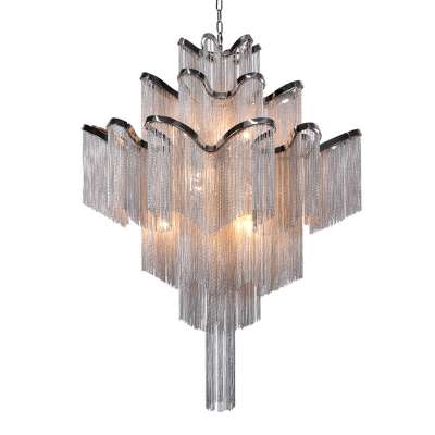 High Quality Luxury Aluminum Chain Chandelier Projection Light