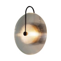 Designer Round Glass Lamp Sconce Modern LED Wall Light For Living Room