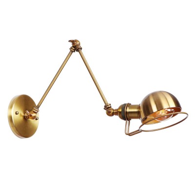 Brass Gold Iron Retro Loft Wall Sconce Industrial Long Arm Wall Lamp